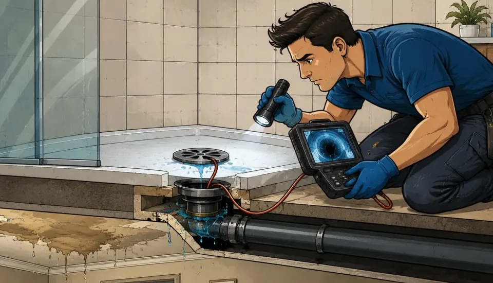 Imagen generada_ Inspección de fuga en baño Reparación de válvulas de duchas sin levantar en Sevilla